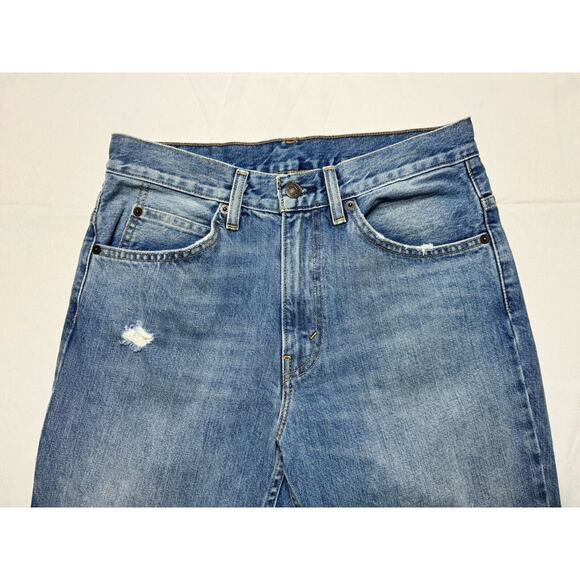 Levis 517 Women's Straight Leg Distressed Crop Jeans - Size 28x26.5 - Picture 5 of 8